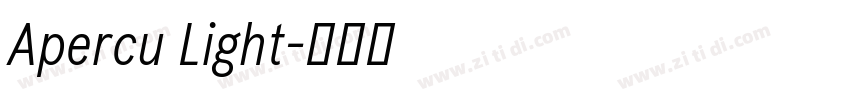 Apercu Light字体转换